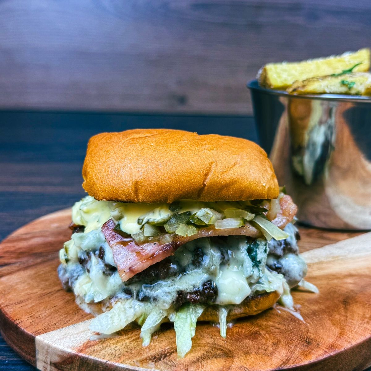Blue Cheese Smashed Burger